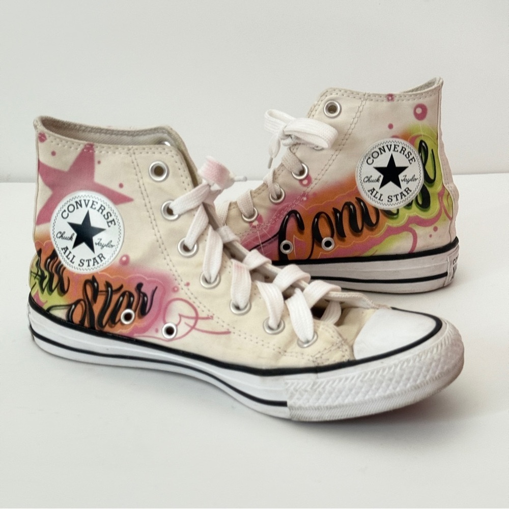Chuck Taylor All Star Converse Airbrush Graffiti Size Women 7 | Men 5 - Picture 2 of 13